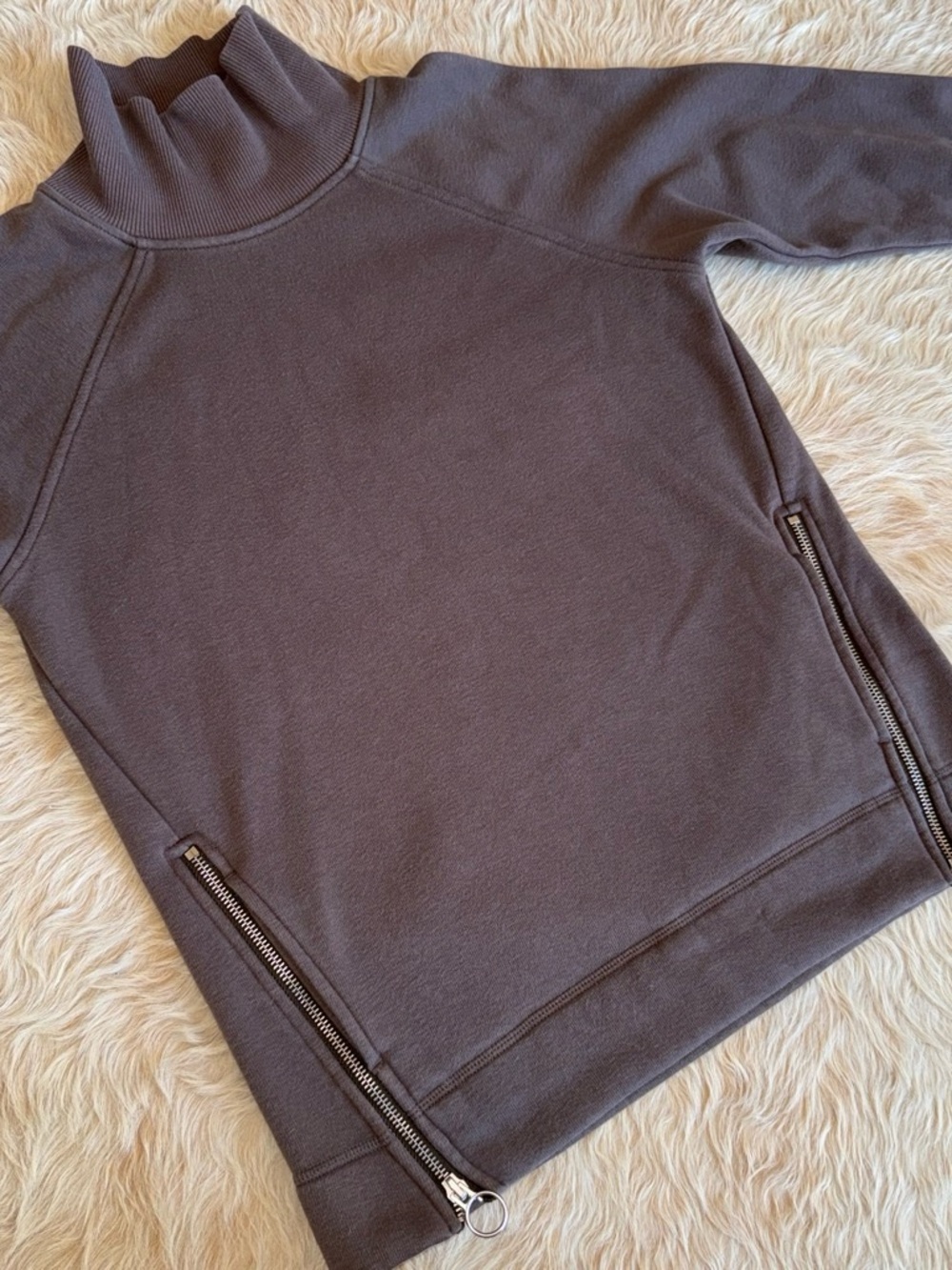 Athleta Women’s Cocoa Zip-Accent Funnel Neck Sweater